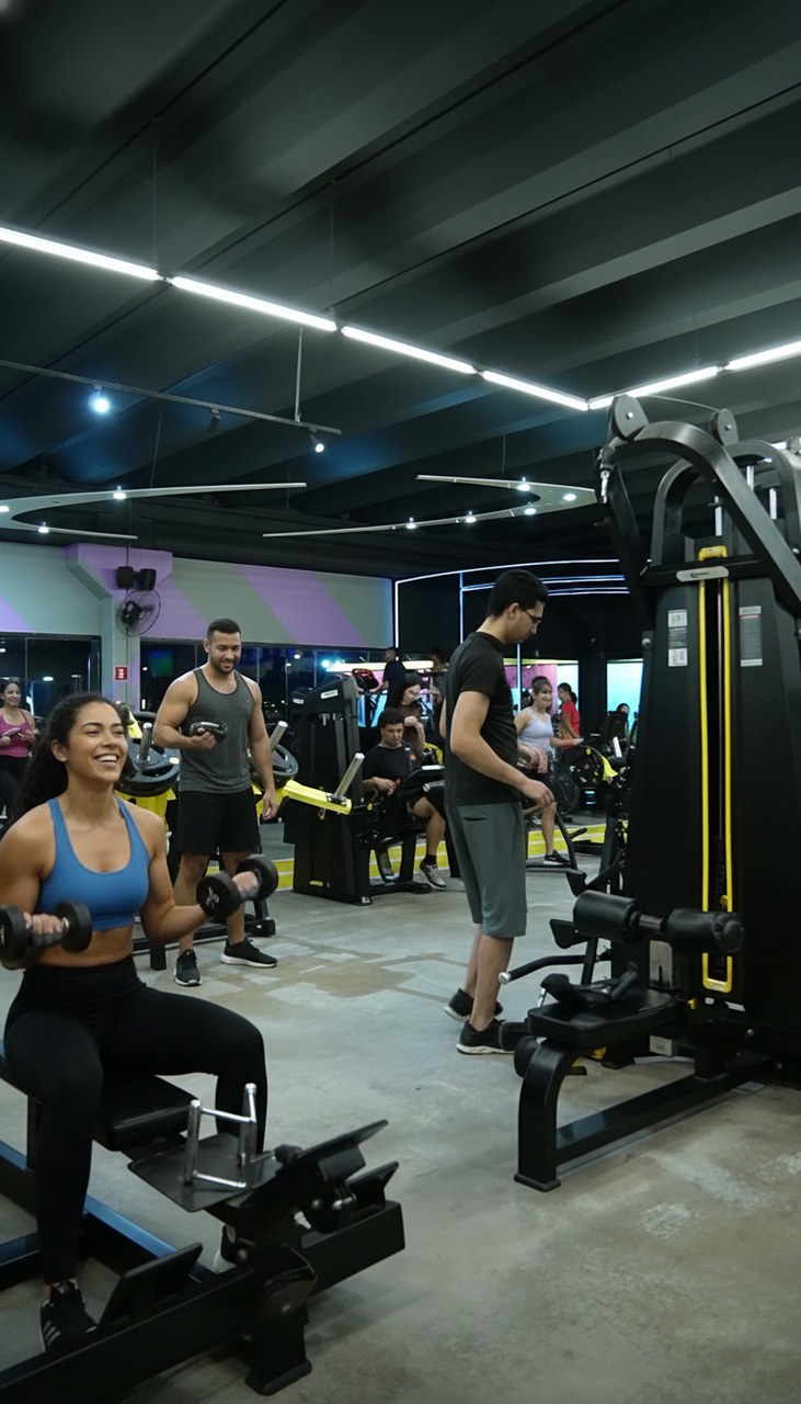 Estrutura da academia Espaço Fitness